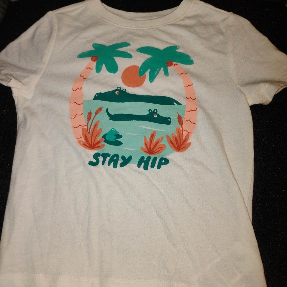 Old Navy White and Green Short Sleeve Tees